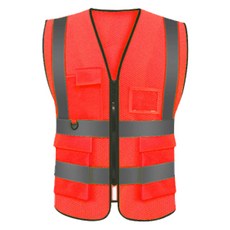 口袋型網眼工作安全背心, 1個, 橘色
