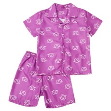 Criket TRY 女童涼感短袖人造絲睡衣套裝 CGJSI12