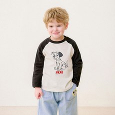 몰리멜리 아동용 디즈니 101 달마시안 굿스테이 래글런 티셔츠