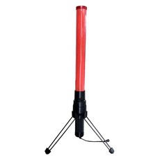 LED 안전 신호봉 + 삼각 거치대 세트, 레드 + 블랙, 1세트