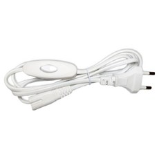 T5 2핀용 중간 스위치 전원코드 1구 SDC-01, 150cm, 화이트, 1개