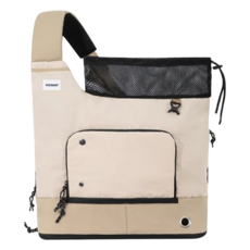 Hidream 寵生幾何 寵物斜肩前背單肩包 - 牛奶棕 尼龍材質 建議體重8kg內寵物, 1個, 牛乳棕