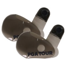 PGA TOUR Easy Open 磁吸式鐵桿套, 透明黑, 2個