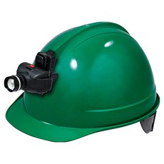 DONGMYUNG 高級款頭盔式安全帽 含頭燈 KH001 深綠色, 1個