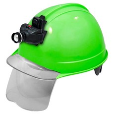 DONGMYUNG 高級型護目鏡透明視窗安全帽 含頭燈 KH005 綠色, 1個