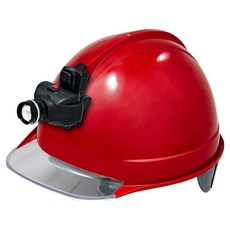 DONGMYUNG 高級頭盔型透明視窗安全帽 附頭燈 KH004 紅色, 1個