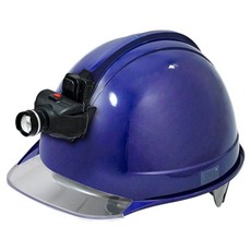 DONGMYUNG 高級款頭盔式透明視窗安全帽 附頭燈 KH004 深藍色, 1個