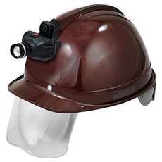 DONGMYUNG 高級型安全帽附護目鏡與頭燈 KH002 棕色, 1個