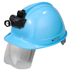DONGMYUNG 高級型護目鏡安全帽 含頭燈 KH002 天藍色, 1個