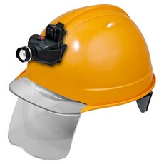 DONGMYUNG 高級型護目鏡透明視窗安全帽 含頭燈 KH005 黃色, 1個