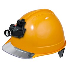 DONGMYUNG 高級頭盔型透明窗安全帽 附頭燈 KH004 黃色, 1個