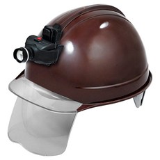 동명 고급형 보안경 투명창안전모 헤드랜턴포함 KH005 브라운, 1개