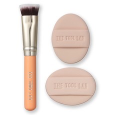 THE TOOL LAB Skin Fit 雙頭遮瑕刷 + 橫向手指粉撲 + 縱向手指粉撲組合, 1套, 混合色