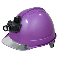 DONGMYUNG 高級款頭盔型透明面罩安全帽 附頭燈 KH004 紫色, 1個