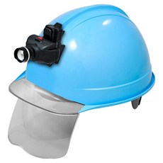 DONGMYUNG 高級型護目鏡透明面罩安全帽 含頭燈 KH005 天空藍, 1個