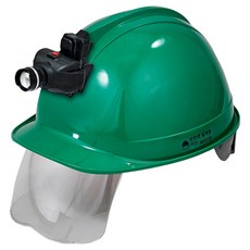 DONGMYUNG 高級型護目鏡安全帽 含頭燈 KH002 深綠色, 1個