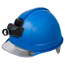 DONGMYUNG 高級型頭盔式透明窗安全帽 含頭燈 KH004 藍色, 1個