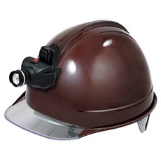 DONGMYUNG 高級款頭盔型透明視窗安全帽 含頭燈 KH004 棕色, 1個