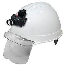 DONGMYUNG 高級型護目鏡透明面罩安全帽 含頭燈 KH005 象牙白, 1個