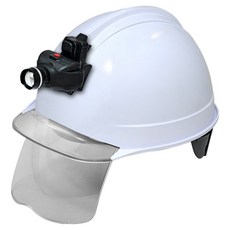 DONGMYUNG 高級型護目鏡透明面罩安全帽 含頭燈 KH005 白色, 1個