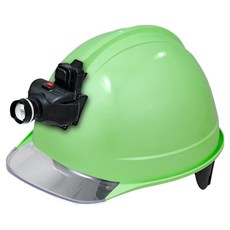 DONGMYUNG 豪華型頭盔式透明窗安全帽 含頭燈 KH004 淺綠色, 1個