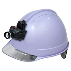 DONGMYUNG 高級頭盔型透明窗安全帽 含頭燈 KH004 淺紫色, 1個