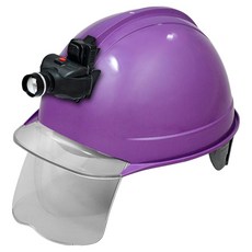 DONGMYUNG 高級型護目鏡透明面罩安全帽 含頭燈 KH005 紫色, 1個