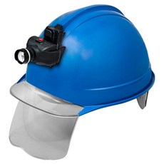 DONGMYUNG 高級型護目鏡透明窗安全帽含頭燈 KH005 藍色, 1個