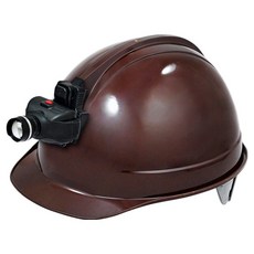 DONGMYUNG 高級頭盔型安全帽 含頭燈 KH001 棕色, 1個