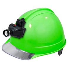 DONGMYUNG 高級款頭盔型透明視窗安全帽 含頭燈 KH004 綠色, 1個