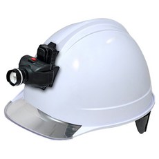 DONGMYUNG 高級頭盔型透明窗安全帽 含頭燈 KH004 白色, 1個