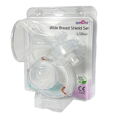 speCtra 貝瑞克 寬口徑奶瓶 Shield Set L/28mm 電動吸乳器配件組, 1組
