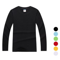 엘쏘 베이직 컬러 순면 통기성 긴팔 티셔츠