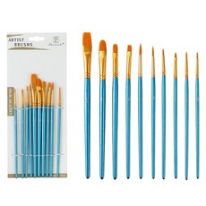 Inglow 水彩畫筆 10件組 藍色, 1套, 1號, 2號, 3號, 4號, 5號, 6號, 7號, 8號, 9號, 10號