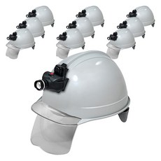 DONGMYUNG 高級型 護目鏡 透明窗安全帽 含頭燈 KH005 灰色, 10個