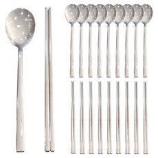 Moducook 不鏽鋼餐廳用營業用餐具10件組, 1個, 單一顏色, 湯匙 10p + 筷子 10p