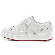 GODSHOE 女款布洛克錶盤皮革無釘高爾夫球鞋