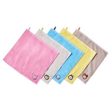 Fusion Fnc 펭수 純棉掛環式擦手巾5件組, 1套, 蜜蜂펭수, 兔子睡衣펭수, 藍色睡衣펭수, 青蛙斗篷펭수, 夢想狗狗펭수