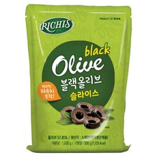 RICHIS 袋裝黑橄欖切片, 1.6kg, 1包