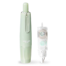 쿠말 360도 회전 접착 양면 풀테이프 6mm x 5m + 리필 세트, 애플민트, 1세트