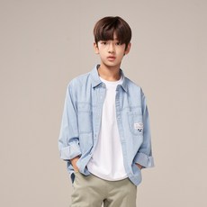JCB 男童丹寧刷色襯衫 S101