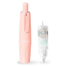 쿠말 360도 회전 접착 양면 풀테이프 6mm x 5m + 리필 세트, 파스텔핑크, 1세트