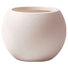 Morningscent 換盆塑膠圓甕花盆, 1個, 白色
