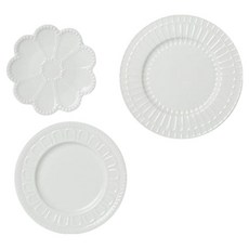 Modernji 羅馬浮雕盤 小+中+大 套組, 1套, 白色, 3種盤子