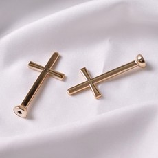 morningscent 납골당 봉안당 십자가 A 긴타입 인테리어 미니어처 소품 2p, 골드