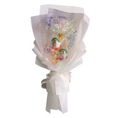 Morningscent 活動 畢業典禮 紀念日 全息人造玫瑰花 大型單支 健達奇趣蛋燈光花束, 男孩健達, 1個