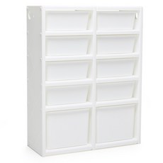 아이팜 모듈형 더블 유아 정리함, WHITE+WHITE, 1개