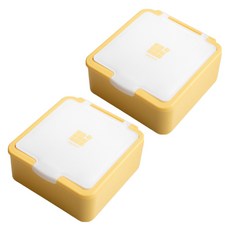 aguard 幼兒起司切割盒, 黃色, 2套, 外盒 + 愛心切割板 + 星星切割板