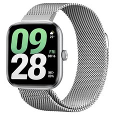 스페이스쉴드 스마트워치 메탈 스트랩, 실버, 1개