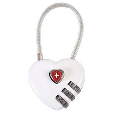 馬特洪峰 鋼絲 愛心 密碼鎖 白色, 1個